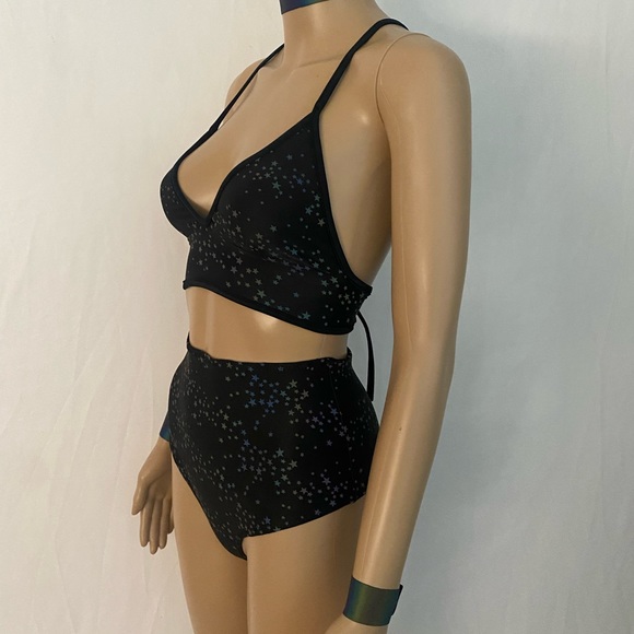 Rainbow and Reflective two-piece bikini set - Picture 5 of 8